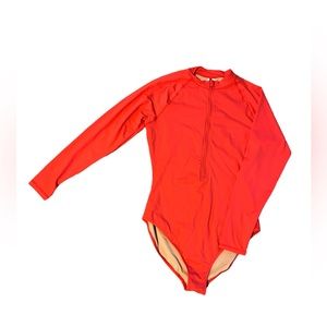 J Crew Long Sleeved One Piece Swim Suit